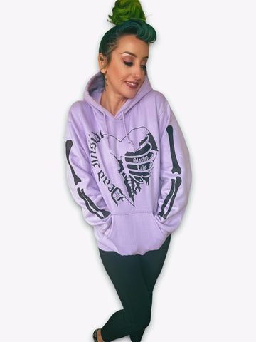 Dead inside lavender hoodie