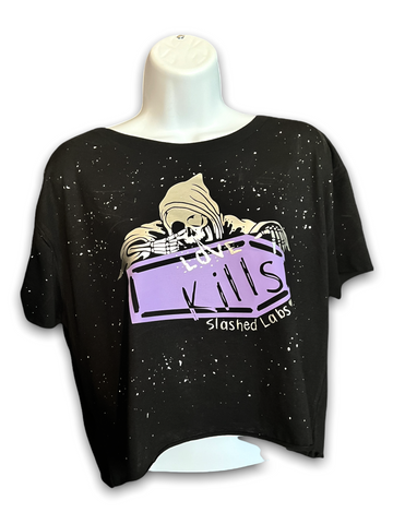 Love kills confetti crop top