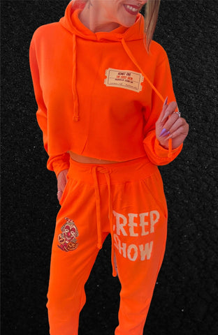 Creep show cropped hoodie